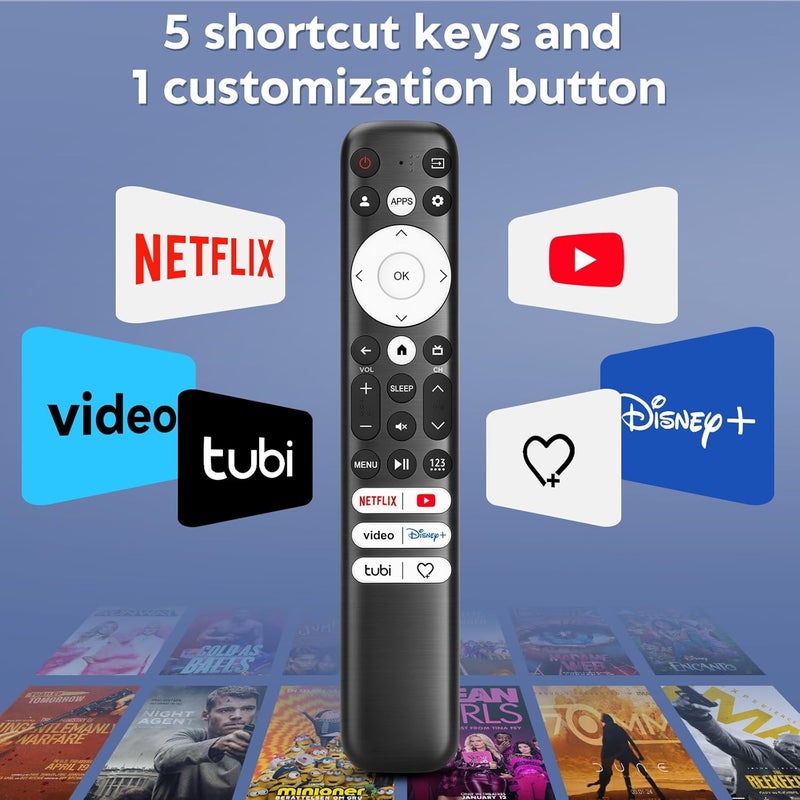 Acoyer Replacement Only for Hisense-Google-TV-Remote, for Hisense Mini-LED QLED ULED UHD 4K Google Smart TVs - Image 4